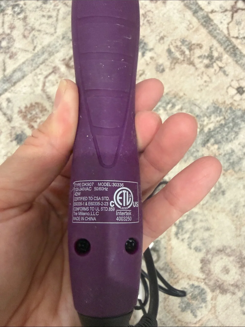 Instyler Hot Air Brush Styler - Purple
